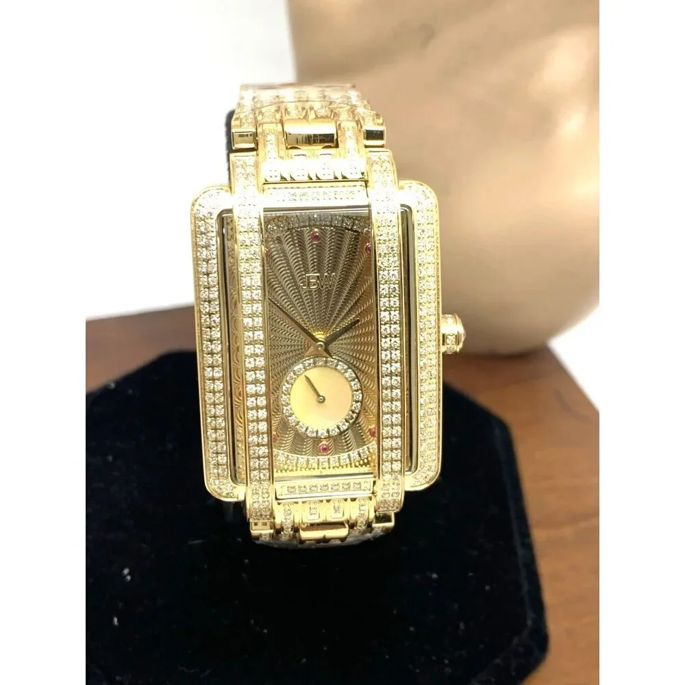 JBW Women's Watch PS505A Mink Swiss Quartz 18k Gold Plated 505 Diamonds 28mm